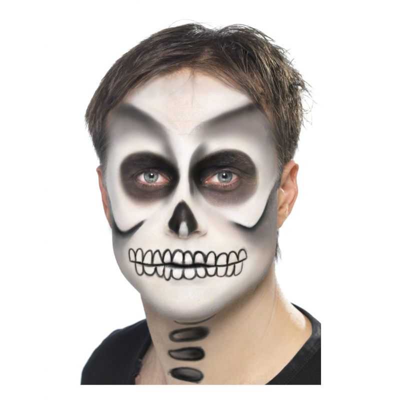 kit pour se maquiller le visage en squelette - maquillage adulte