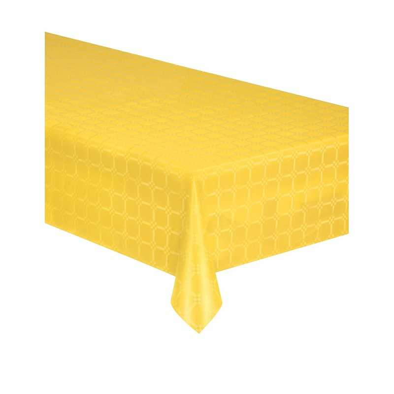 Nappe jetable jaune rectangulaire en matière plastique