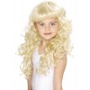 Perruque blonde de princesse fille