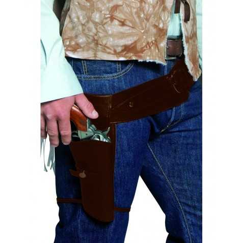 Ceinture bandit du western avec étui adulte