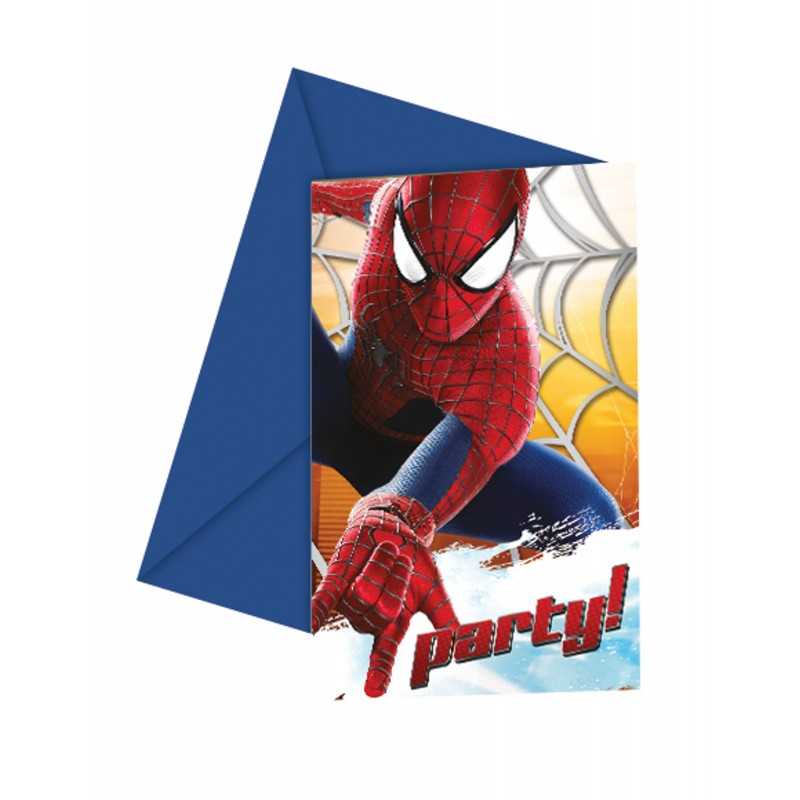 Cartes D Invitations Anniversaire Marvel Spiderman Monsieur Paillettes