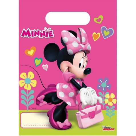 6 Sacs cadeaux Minnie Happy