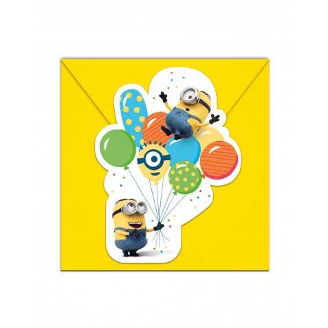 Cartes D Invitations Anniversaire Minions Monsieur Paillettes