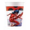 8 Gobelets en carton Miraculous Ladybug 200 ml