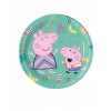 8 Petites assiettes en carton Peppa Pig 20 cm