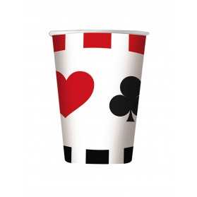 8 Gobelets en carton big poker 200 ml