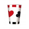 8 Gobelets en carton big poker 200 ml