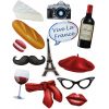 Kit photobooth thème Français 13 accessoires