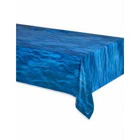 Nappe rectangulaire en plastique bleu pastel 137 x 274 cm