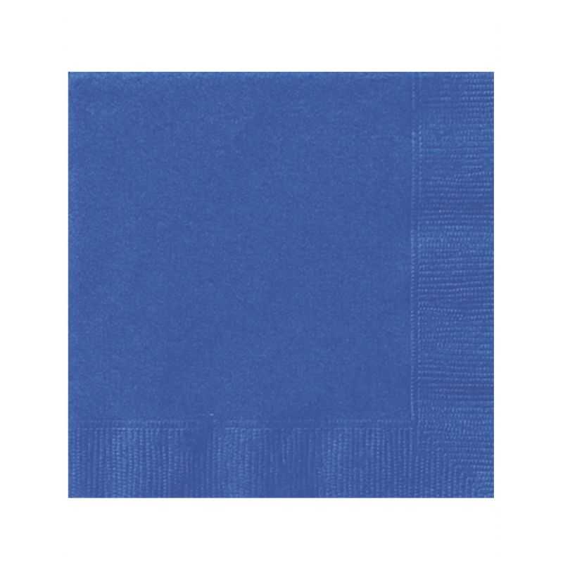 50 Serviettes en papier bleu clair 33 x 33 cm