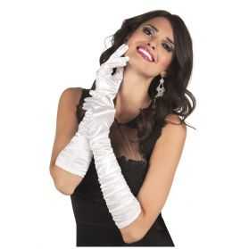 Gants blancs en dentelle pour femme - déguiz-fêtes