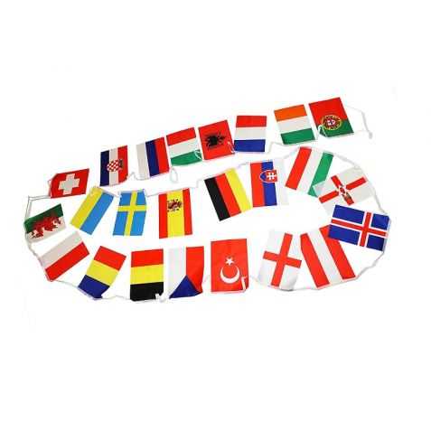 Guirlande de drapeau européen de la Coupe du monde[24 pays], drapeaux  européens, équipes décoratives de bunting