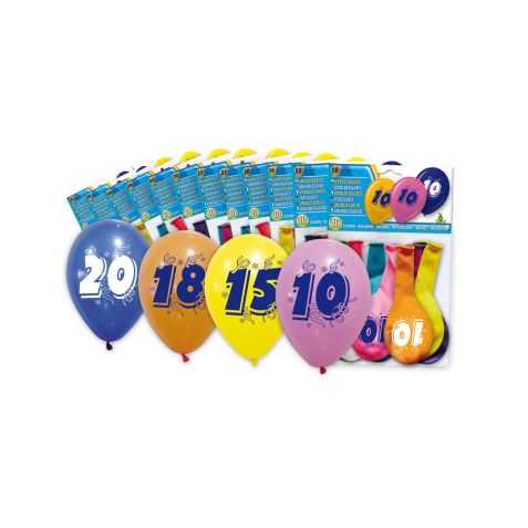 Ballons anniversaire 18 ans pas chers - ballons gonflables chiffre 18
