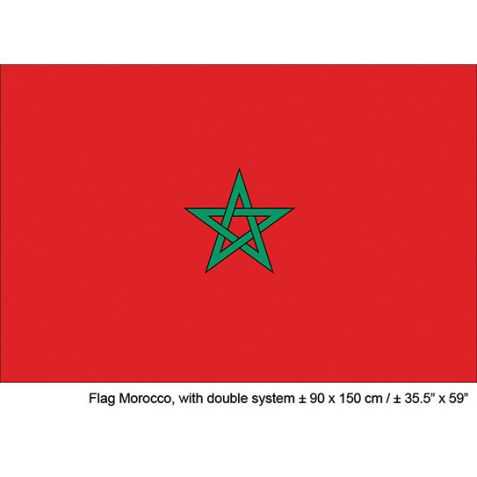 Drapeau Maroc disponible en plusieurs tailles