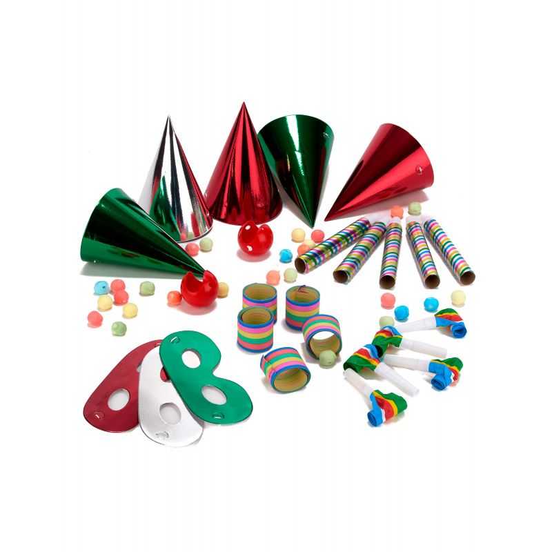 Accessoires de fête multicolores du Nouvel An pour 50 personnes