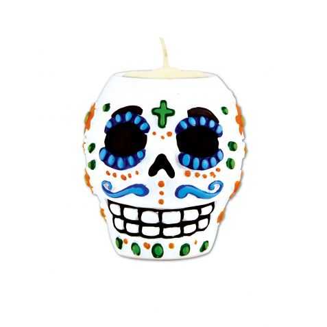 Bougeoir crâne Dia de los Muertos 7 cm